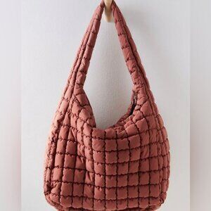 🎒 RARE - FREE PEOPLE MOVEMENT QUILTED CARRYALL BAG - DUSTY ROSE 🎒